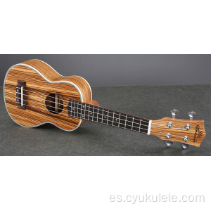 Ukelele de palisandro de madera de cebra